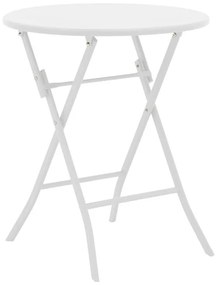 Τραπέζι Albero πτυσσόμενο μέταλλο σε λευκή απόχρωση Φ60x70εκ 60x60x70 εκ.