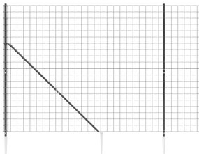 vidaXL Συρματόπλεγμα Περίφραξης Ανθρακί 2,2x10 μ. με Καρφωτές Βάσεις