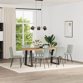 VidaXL Καρέκλες Τραπεζαρίας 6 τεμ. Αν. Γκρι Βελούδινες