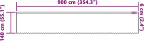 vidaXL Κουρτίνα Δαντέλας με κουρτίνες Λευκό 140x900εκ Πολυεστέρας