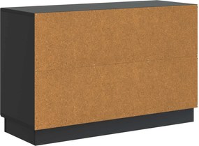 vidaXL Πλαϊνό γραφείο Μαύρο 89 x 34,5 x 57 εκ. Επεξεργασμένο Ξύλο