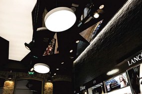 LED Πλαφονιέρα Tech Μεταλλική Στρογγυλή Οροφής ή Κρεμαστή 76W Φ60cm 3000K/4000Κ/5000K/CCT Λευκό