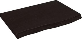 vidaXL Ράφι Τοίχου Σκούρο Καφέ 60x40x(2-4) εκ. Επεξ. Μασίφ Ξύλο Δρυός