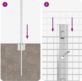 vidaXL Τεντώτο με στήριγμα Ασημί 0,4 x 100 μ Ατσάλι