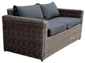 Καναπές Arizona Ε6734,2 Με Wicker Grey - Brown Και Μαξιλάρια Aνθρακί Διθέσιος