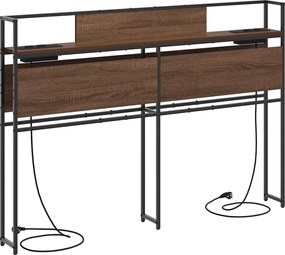 vidaXL Κεφαλάρι Αποθήκης με ράφι Καφέ δρυς 150 cm Επεξεργασμένο ξύλο