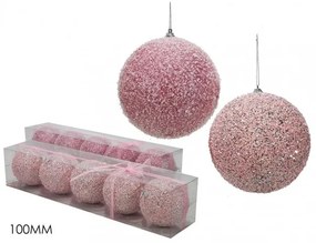 Μπάλα Με Glitter Ροζ Φ10cm Σετ 5Τμχ Σε 2 Σχέδια 06510675 ArteLibre 06510675 Μπεζ