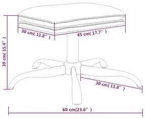 Υποπόδιο Μπλε 60x60x36 εκ. Ύφασμα &amp; Συνθετικό Δέρμα - Μπλε