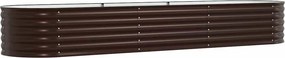 vidaXL Ανεβασμένο Κρεβάτι Καφέ 320 x 80 x 44 cm Ατσάλι