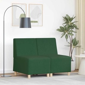 vidaXL Μοναδικός Καναπές χωρίς Χερούλια 2 pcs Πράσινο της Ζούγκλας