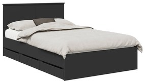 vidaXL Σκελετός Κρεβατιού Μαύρο 120 x 200 cm Μηχανήματος Ξύλο