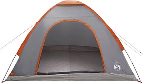 vidaXL Σκηνή Camping 4 ατόμων Γκρι και Πορτοκαλί