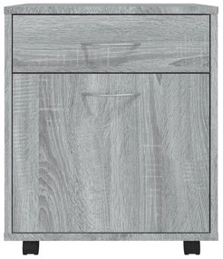 vidaXL Ντουλάπι Με Ροδάκια Γκρι Sonoma 45 x 38 x 54 εκ. Επεξεργ. Ξύλο