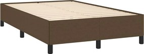 vidaXL Κρεβάτι Boxspring με Στρώμα Σκούρο Καφέ 120x190 εκ Υφασμάτινο