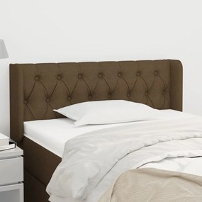 vidaXL Κεφαλάρι με Πτερύγια Σκούρο Καφέ 93x16x78/88 εκ. Υφασμάτινο