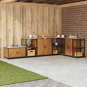 vidaXL Ράφι Κουζίνας HATTEM Σκ rusty 60 x 50 x 92 εκ Ατσάλι