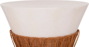 ΣΕΤ 2ΤΜΧ ΒΟΗΘΗΤΙΚΑ ΤΡΑΠΕΖΙΑ PERRAL HM21138.02 FIBER CEMENT ΛΕΥΚΟ-ΦΥΣΙΚΟ RATTAN