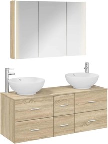 vidaXL Σετ Επίπλων Μπάνιου 4 pcs Sonoma Δρυς