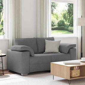 vidaXL Καναπές με μαξιλάρι Σκούρο γκρι 160 x 77 x 82 εκ ύφασμα