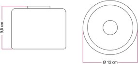 Απλίκα Τοίχου Στεγανή IP44 με Λάμπα Ghost Φυμέ G13 Λευκό
