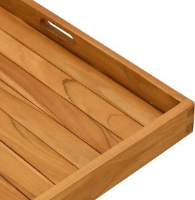 vidaXL Δίσκος Σερβιρίσματος 70 x 70 εκ. από Μασίφ Ξύλο Teak