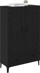 vidaXL Highboard με συρτάρι Μαύρη Οξυά 70 x 31 x 115 εκ