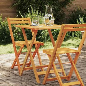 vidaXL Αναδιπλούμενο Τραπέζι Κήπου Φυσικό 60 x 60 x 72 cm