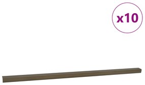 vidaXL Προστατευτικά ακμών σκάλας 10 pcs Καφέ 67 cm Αλουμίνιο