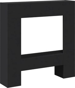 vidaXL Πλαίσιο Τζακιού Μαύρο 81x18x82 εκ. από Επεξ. Ξύλο
