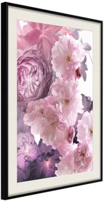 Αφίσα - Pink Bouquet - 20x30 - Μαύρο - Με πασπαρτού