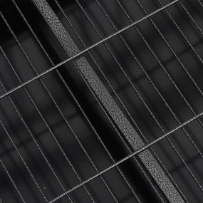 Κλουβί Σκύλου με Τροχούς και Οροφή 92 x 62 x 106 εκ. Ατσάλινο - Μαύρο