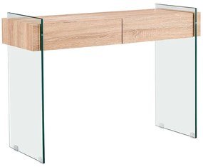 Κονσόλα Wood-Διάφανη Glasser ΕΜ841,1 110x40x76cm Natural