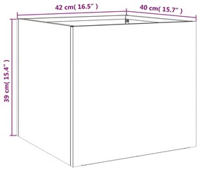 Ζαρντινιέρες 2 τεμ. Λαδί 42x40x39 εκ. από Ατσάλι - Πράσινο