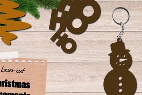 Σετ των 3 Intra απο ξύλο plywood 3mm-4mm πάχος Χριστουγεννιάτικο Στολίδι 3D Layered, Δίασταση 8x8 cm INTRAFABR-82402307