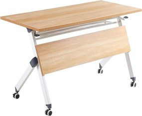 UNIT Γραφείο Η/Υ, Μέταλλο Βαφή Άσπρο, Melamine Απόχρωση Sonoma   1τμχ