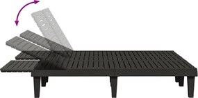 vidaXL Ξαπλώστρα Διπλή Μαύρη 155 x 138 x 83 εκ. από Πολυπροπυλένιο