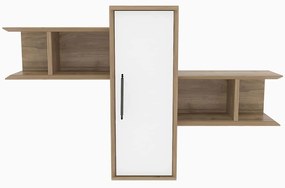 Ραφιέρα Τοίχου Olida 322RTC1703 118,6x35x51,8cm Walnut-White