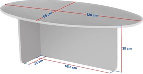 Τραπεζάκι Σαλονιού Καρυδιά ORBA 120x65x40