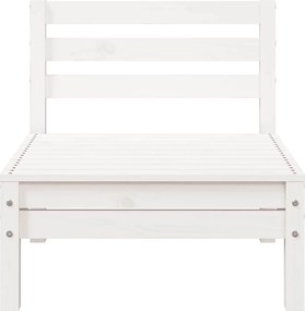 vidaXL Corner Sofa 3-θέσιο Solid pine wood Λευκό πεύκο 3-seater