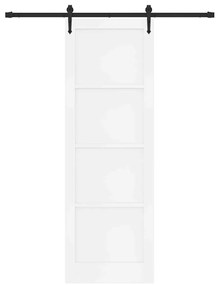 vidaXL Συρόμενη Πόρτα Λευκό και μαύρο 78 x 232 cm