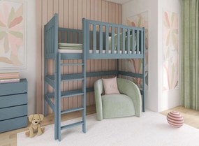 LAURA 80x160 grey loft bed Lano Furniture