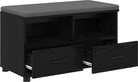 vidaXL Παγκάκι Χαλωρίου Μαύρη Δρυς 80 x 38 x 46 εκ