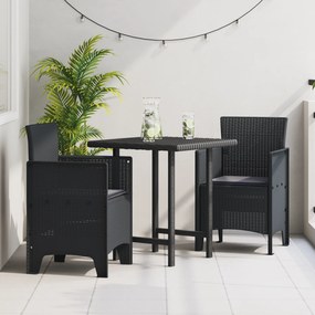 vidaXL Καρέκλες Κήπου με Μαξιλάρια 2 pcs Ανθρακί 53 x 49 x 85 εκ.