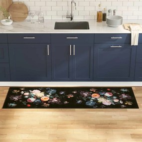 vidaXL Χαλί Κουζίνας Floral Λουλούδια 60 x 180 cm Βελούδο