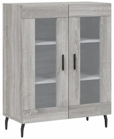 vidaXL Ντουλάπι Γκρι Sonoma 69,5 x 34 x 180 εκ. Επεξεργασμένο Ξύλο