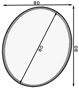 Καθρέπτης Grace-Leuko-Διάμετρος 80εκ
