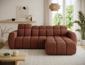 Γωνιακός καναπές Comfora-Κεραμιδί-Δεξιά