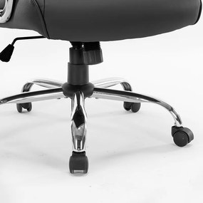 Καρέκλα γραφείου διευθυντή Primrose pakoworld pu μαύρο - Τεχνόδερμα - 256-000009