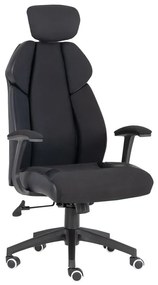 BF8300 Πολυθρόνα Γραφείου Διευθυντή, Microfiber Μαύρο PU Μαύρο  64x72x122/130cm [-Μαύρο-] [-Ύφασμα Mesh-] ΕΟ587,3