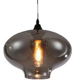 Φωτιστικό κρεμαστό μονόφωτο γυάλινο LUMA 108-03059-04-smoke Φιμέ/Smoke